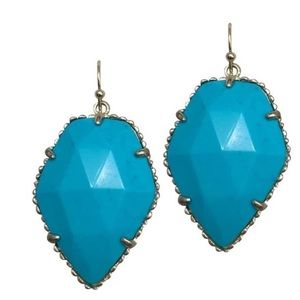 Kendra Scott Turquoise & Gold Corley Earrings
